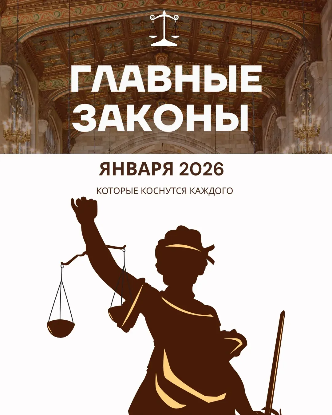Статуя с весами и надписью «Главные законы. Января 2026» как иллюстрация к материалу о кассации по самовольным постройкам Статуя с весами и надписью «Главные законы. Января 2026» как иллюстрация к материалу о кассации по самовольным постройкам